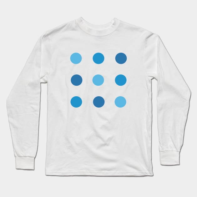 Blue fashion dots Long Sleeve T-Shirt by APDesign